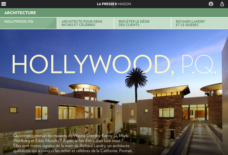 Profile on Landry Design Group published in La Presse